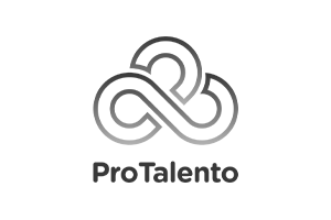 Logo protalento en blanco y negro - Nerd agency, una Agencia Creativa y Digital con servicio social media Bogotá